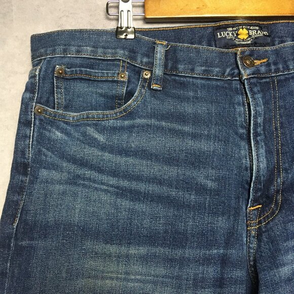 Lucky Brand Mens 361 Vintage Straight Blue Jeans size 38x32 Stretch Denim - Picture 11 of 12
